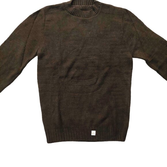 Dark Brown Vintage 1940s-1950s Crew Neck Long Sleeve Knit Sweater - Picture 4 of 8